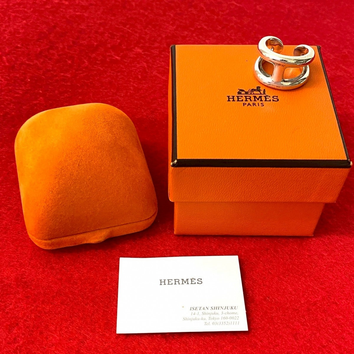 HERMES Ring Silver925 Silver Osmos PM