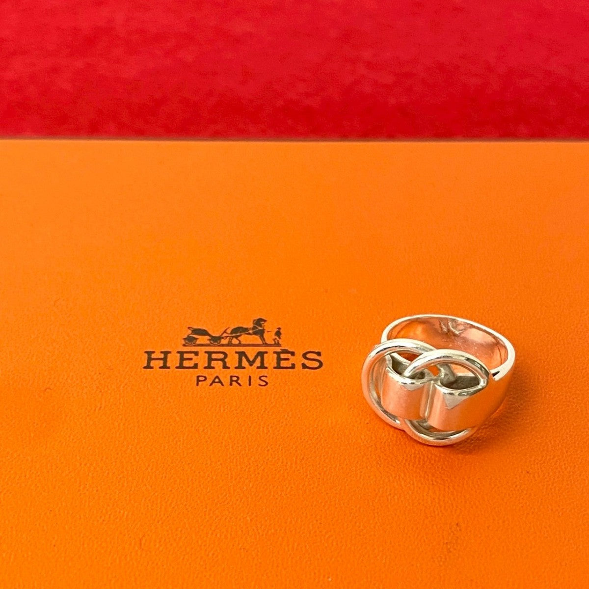 HERMES Ring Silver925 Silver Dozery Ring