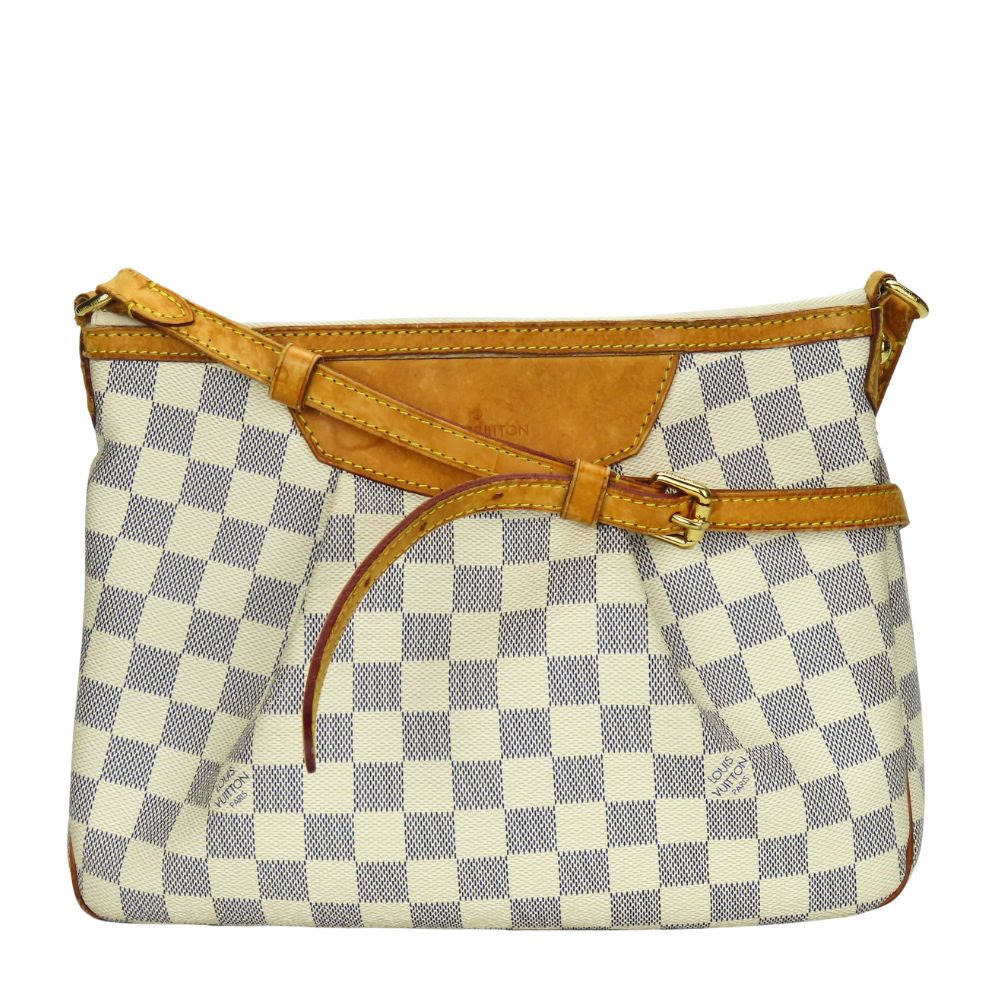 LOUIS VUITTON Shoulder Bag N41113 Damier Azur white Siracusa PM