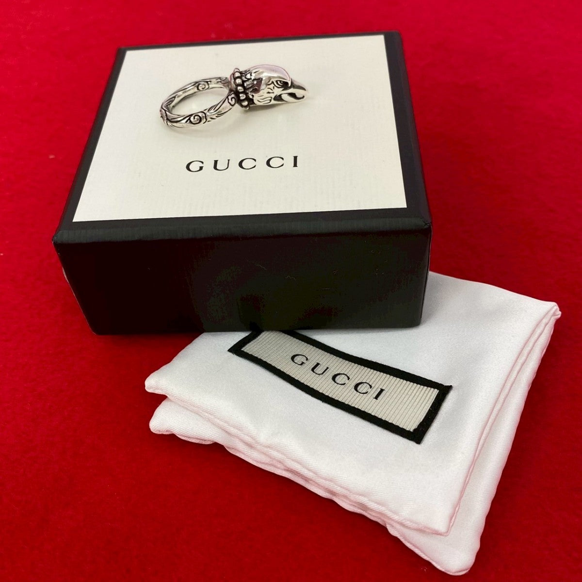 GUCCI Ring Silver925 Silver Anger Forest Eagle Head Ring