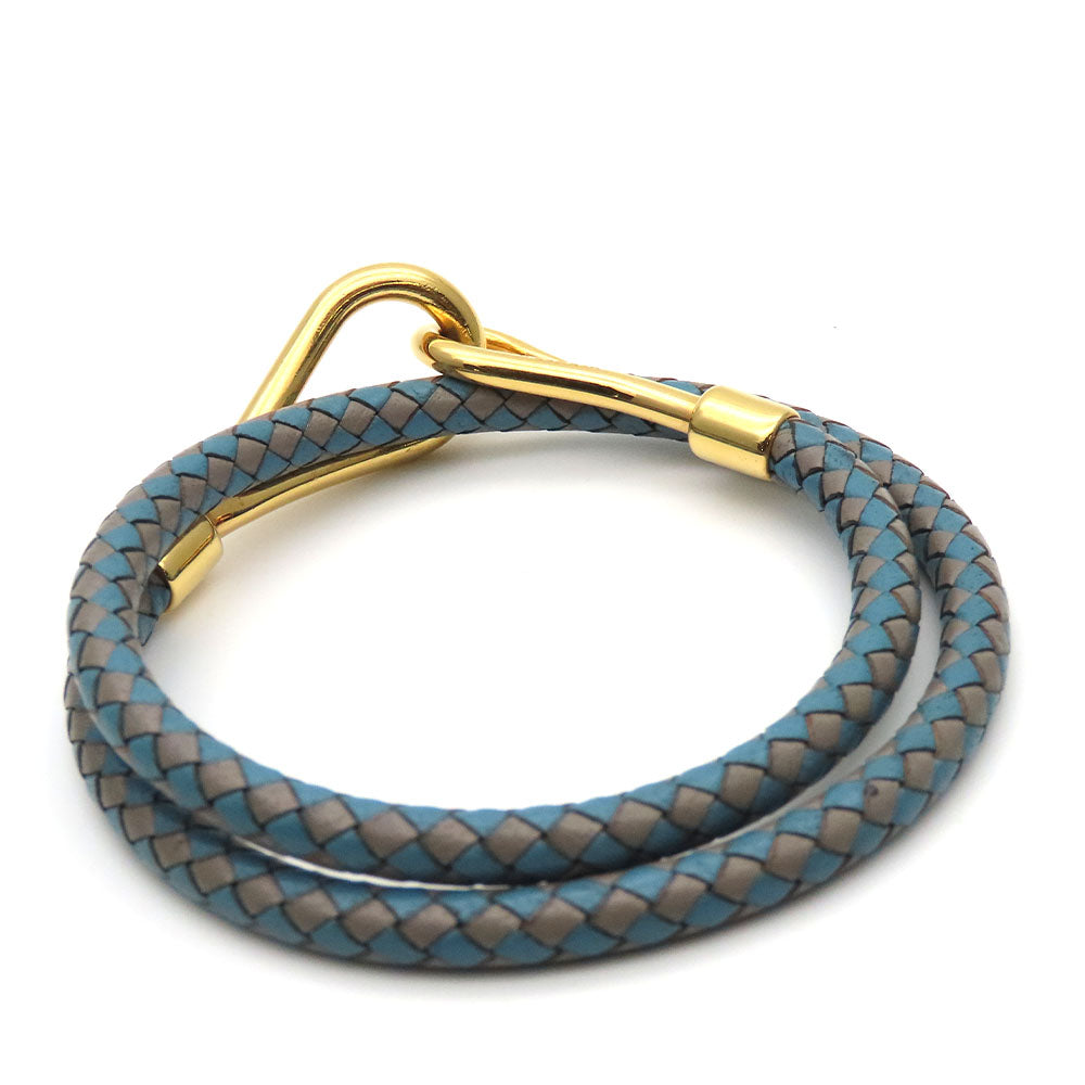 HERMES bracelet Metal, Leather blue Jumbo bless unisex(Unisex)
