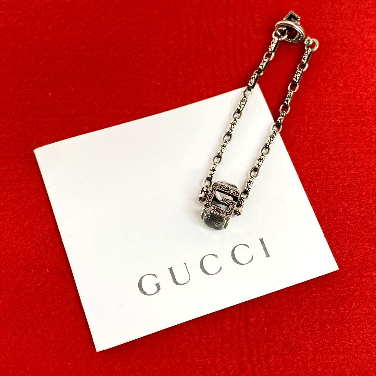 GUCCI bracelet Silver925 Silver Arabesque G Cube Square Bracelet