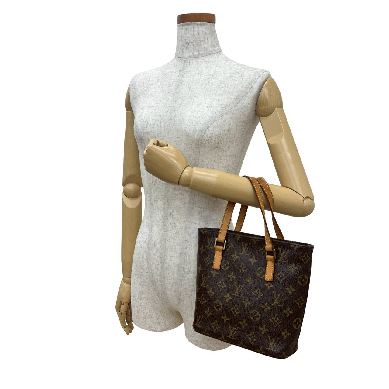 LOUIS VUITTON Handbag leather Brown Monogram VavinPM