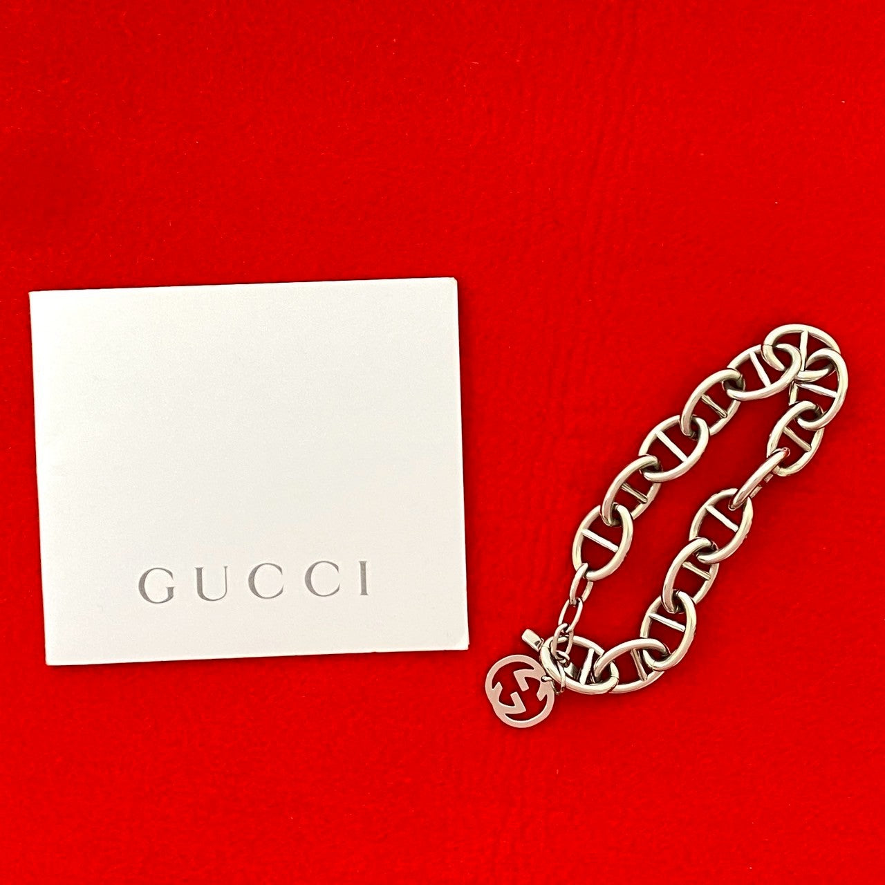 GUCCI bracelet metal Silver Anchor Chain Bracelet