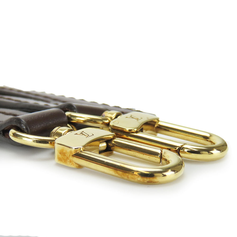 LOUIS VUITTON Shoulder strap leather Brown