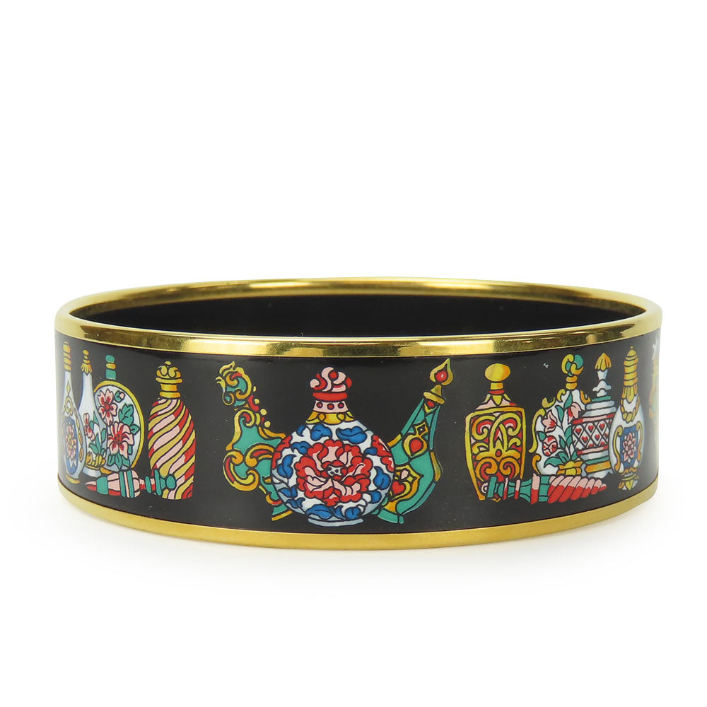 HERMES Bangle Metal, Cloisonne black Emile Women