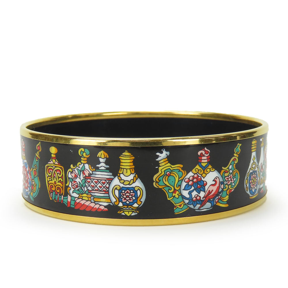 HERMES Bangle Metal, Cloisonne black Emile Women