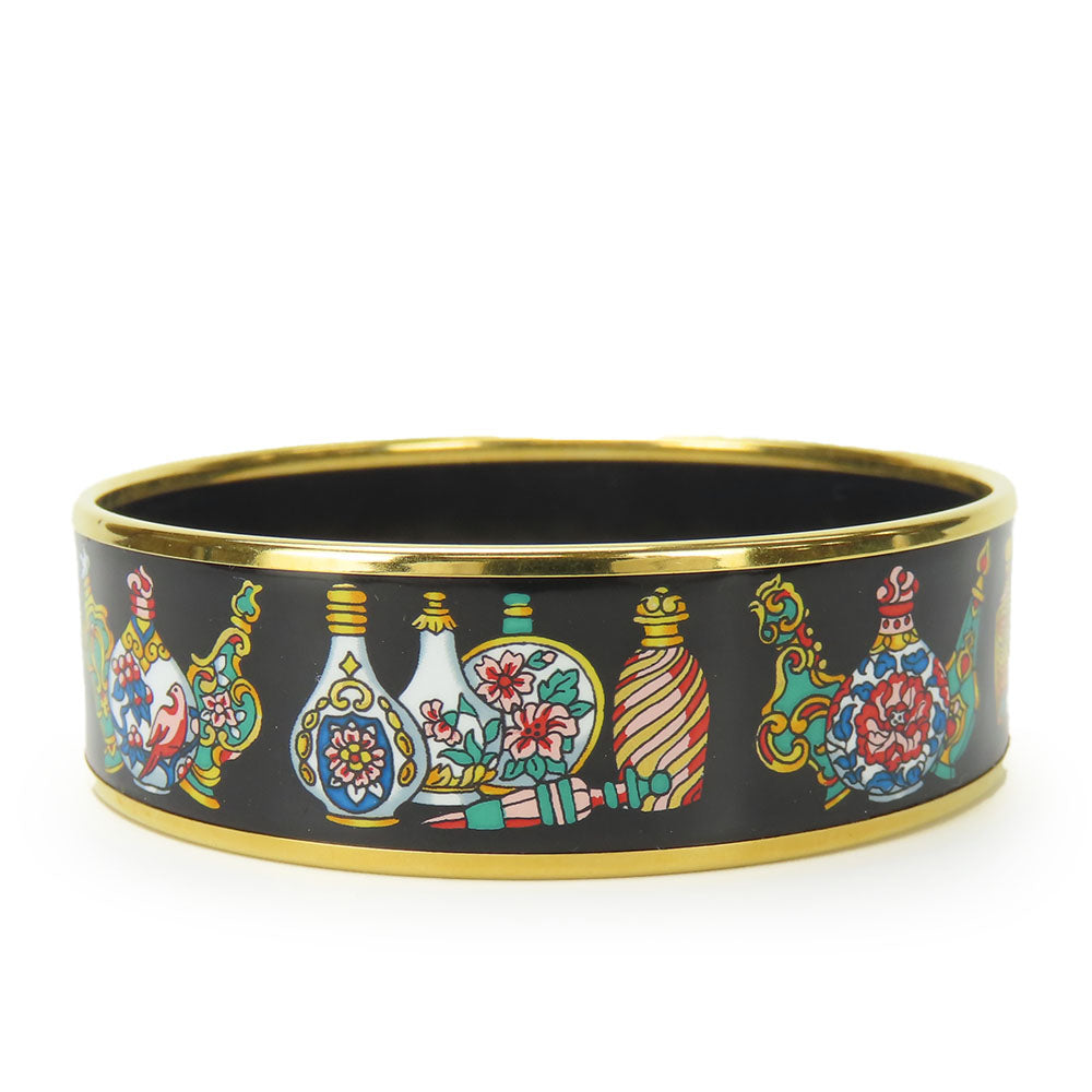 HERMES Bangle Metal, Cloisonne black Emile Women