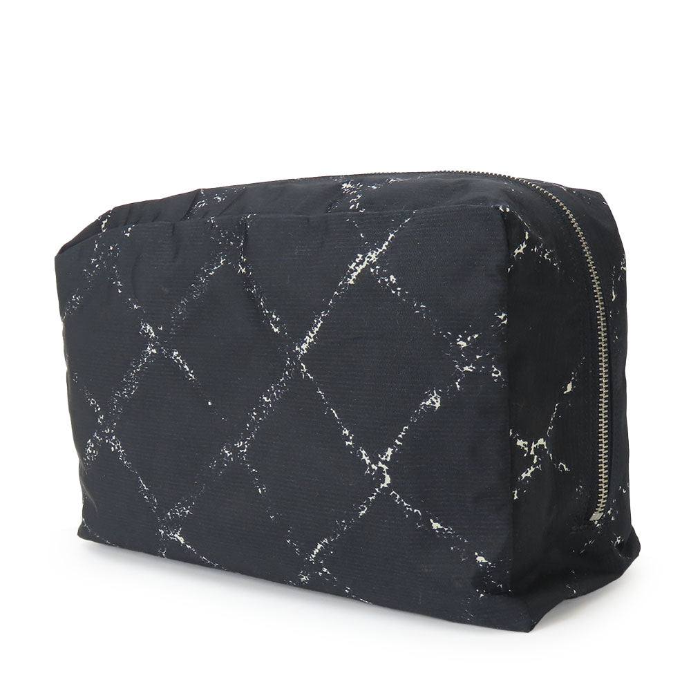 CHANEL Pouch Nylon black Travel line Women