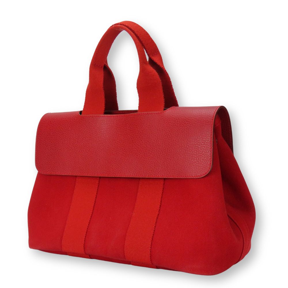 HERMES Handbag Towal chevron Red Valparaiso PM