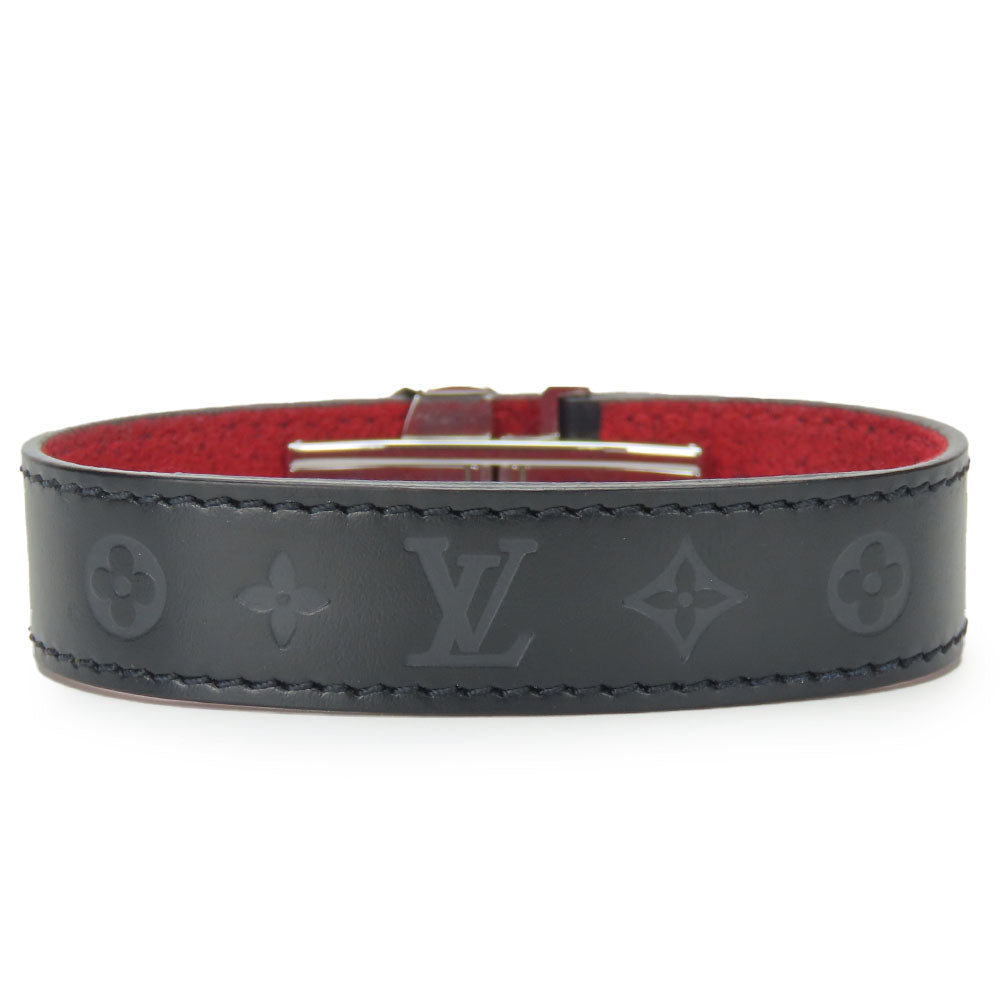 LOUIS VUITTON Bangle ï¼­64447 Calfskin Noir Monogram Brass Le Vogue Rack