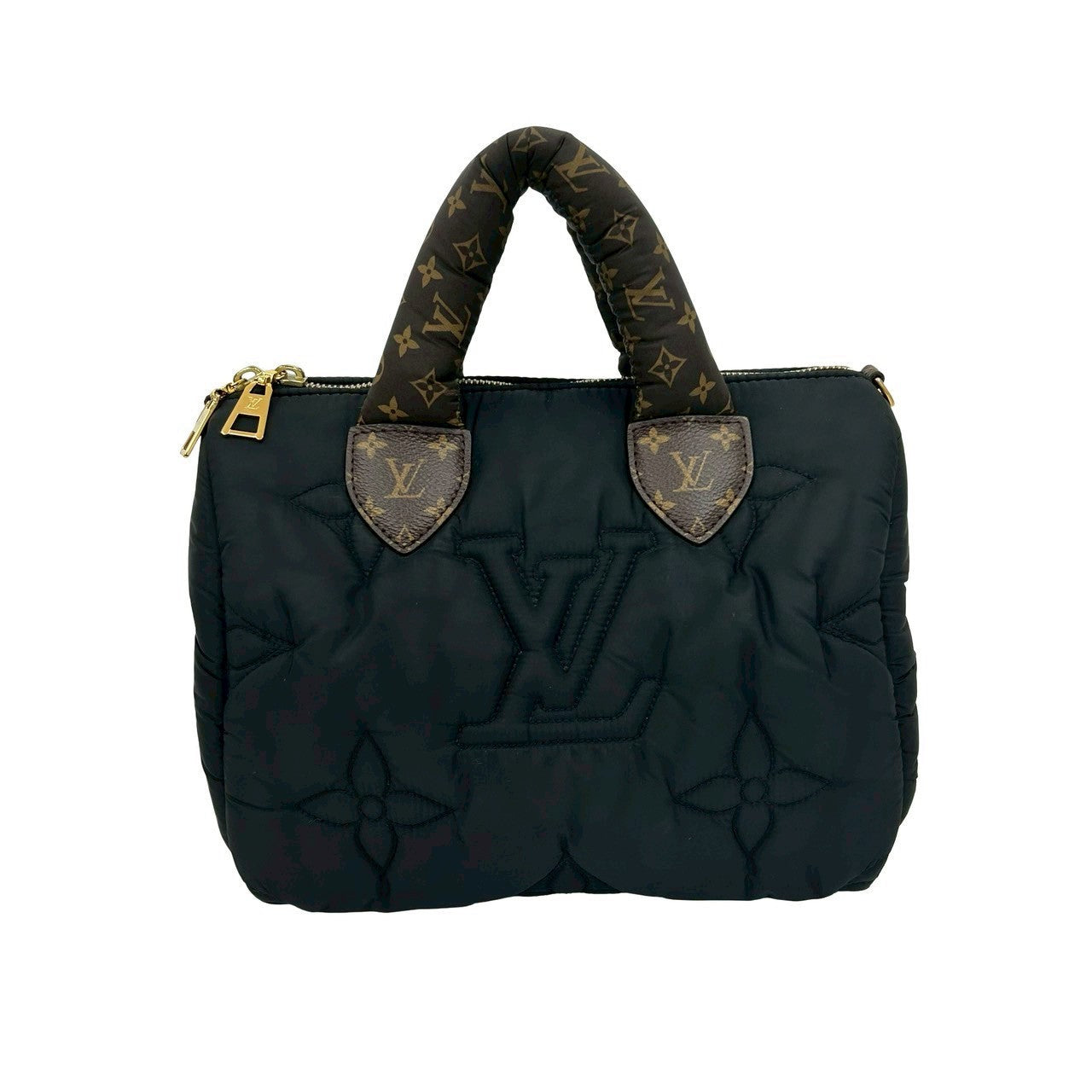 LOUIS VUITTON Shoulder Bag Nylon black monogram LV pillow Speedy bandouliere 25
