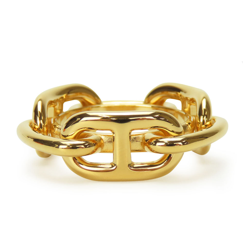 HERMES Scarf ring metal gold Chene Dunkle Women