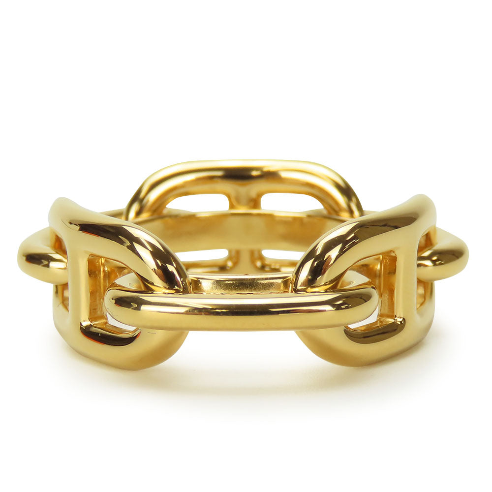 HERMES Scarf ring metal gold Chene Dunkle Women