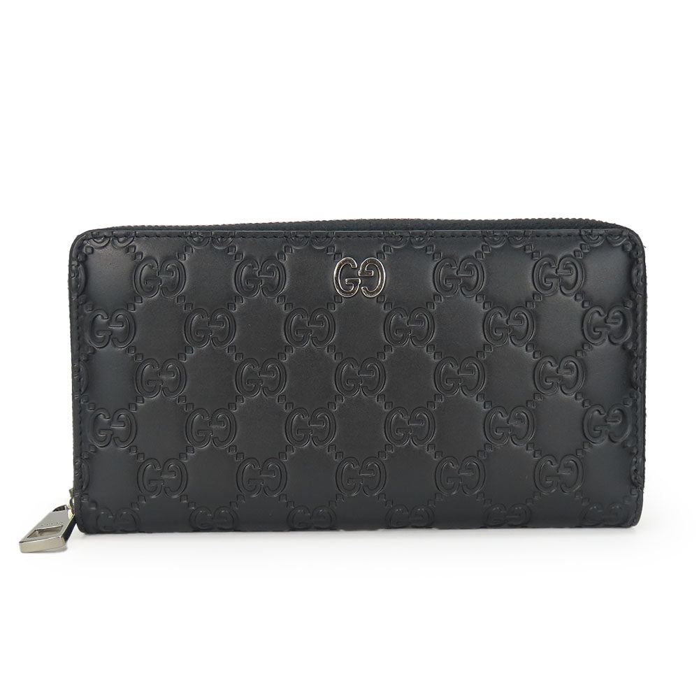 GUCCI Long Wallet Purse 473928 Guccisima black