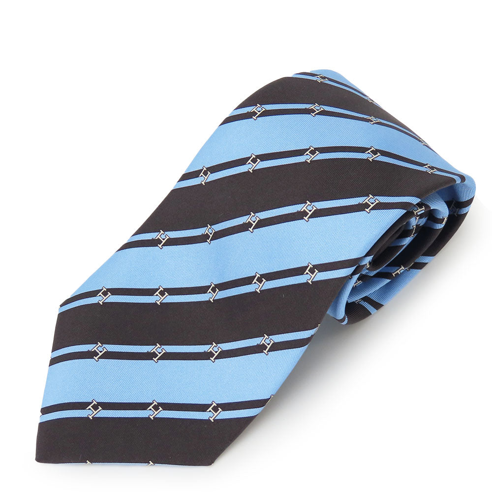 HERMES tie silk Blue type mens