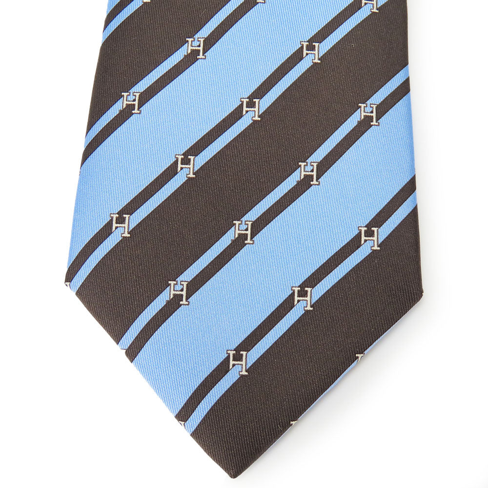 HERMES tie silk Blue type mens