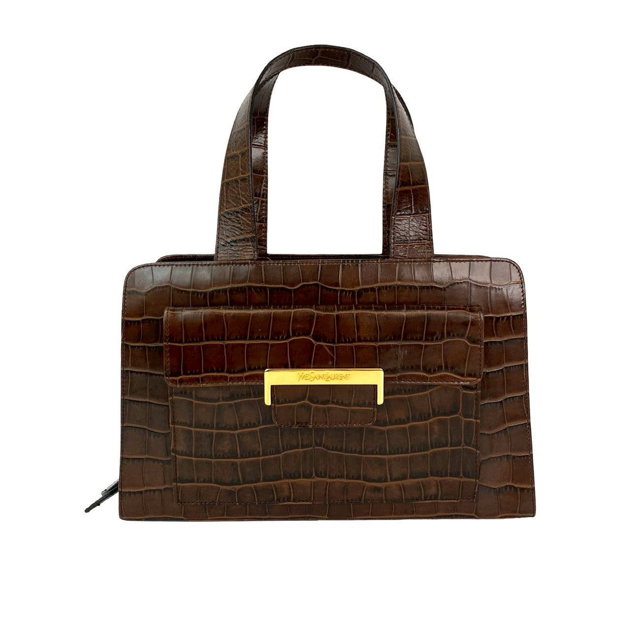 YVES SAINT LAURENT Handbag leather Brown