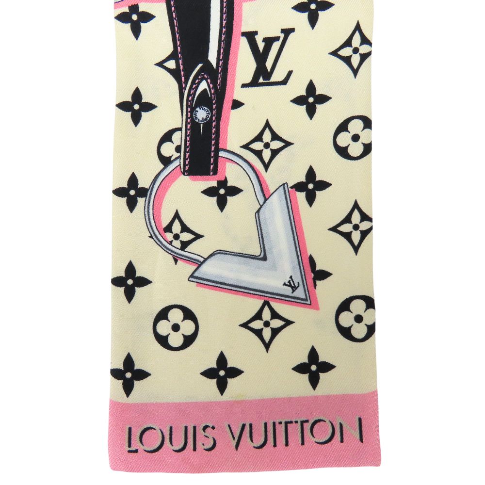 LOUIS VUITTON scarf M00418 silk beige Bando Wild at Heart Women