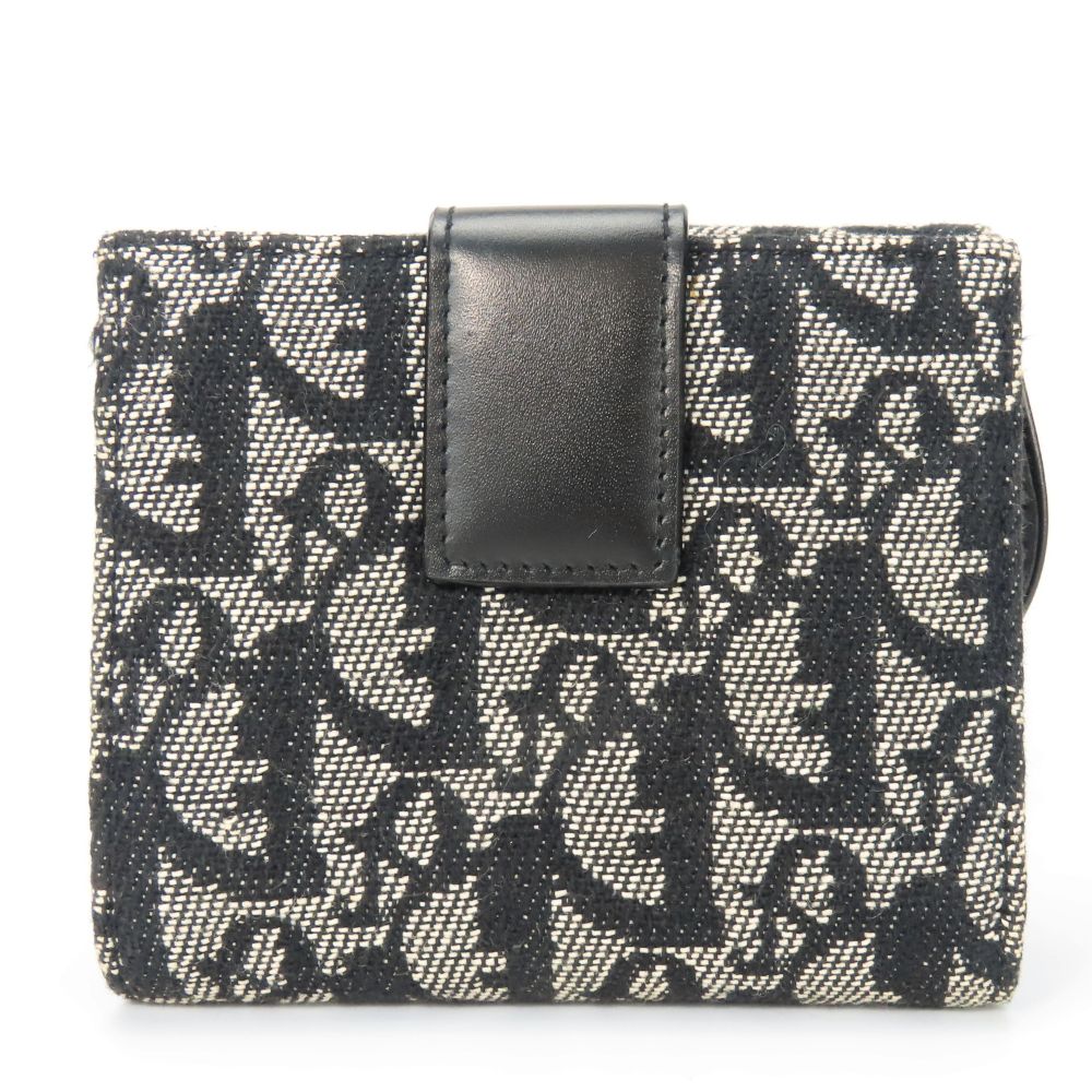 Christian Dior Bifold Wallet canvas black Women