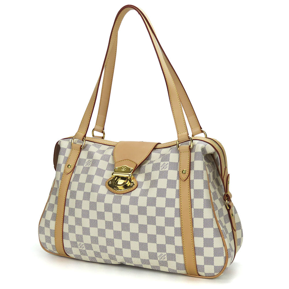 LOUIS VUITTON Tote Bag N42220 Damier Azur white Stresa PM