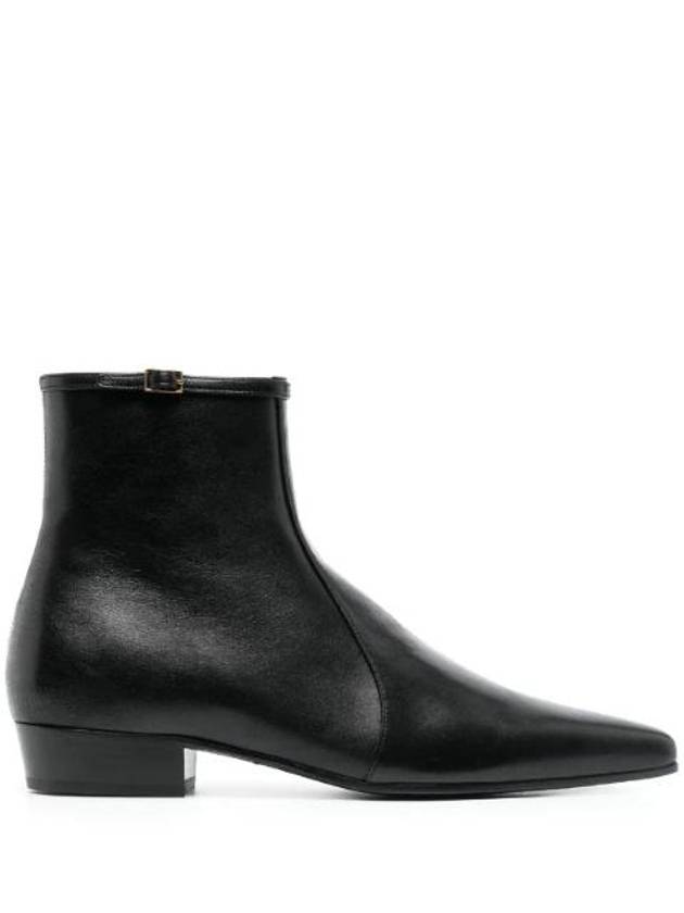 Luxury Saint Laurent Trending 2025 Romeo Calf Leather Ankle Boots Black