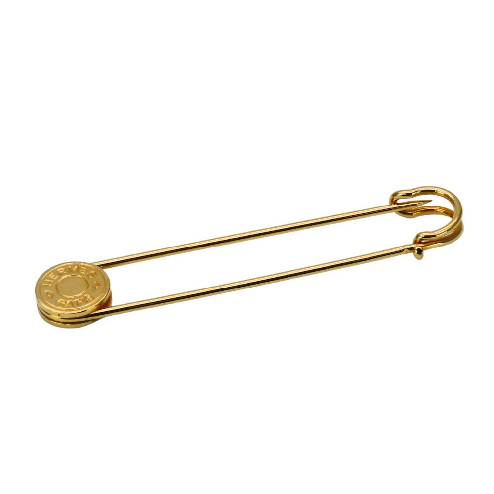 HERMES Brooch metal gold Serie Women