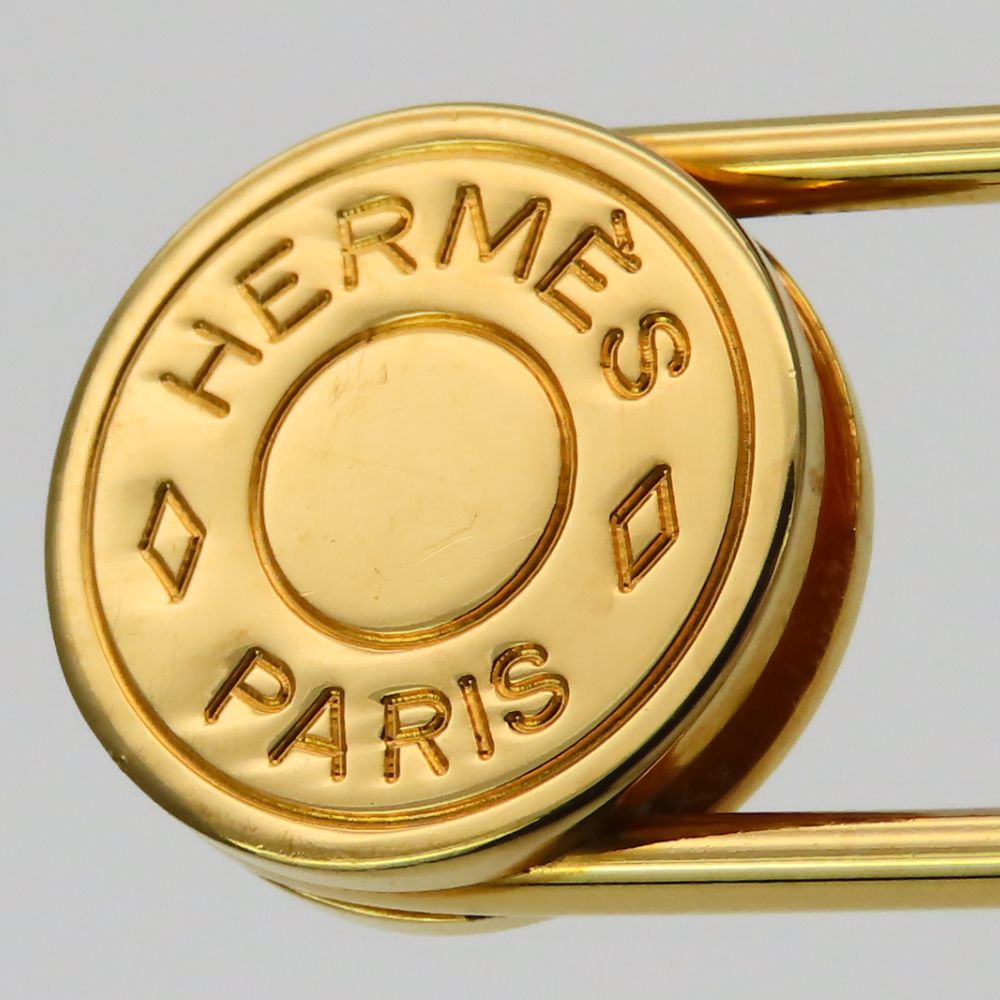 HERMES Brooch metal gold Serie Women