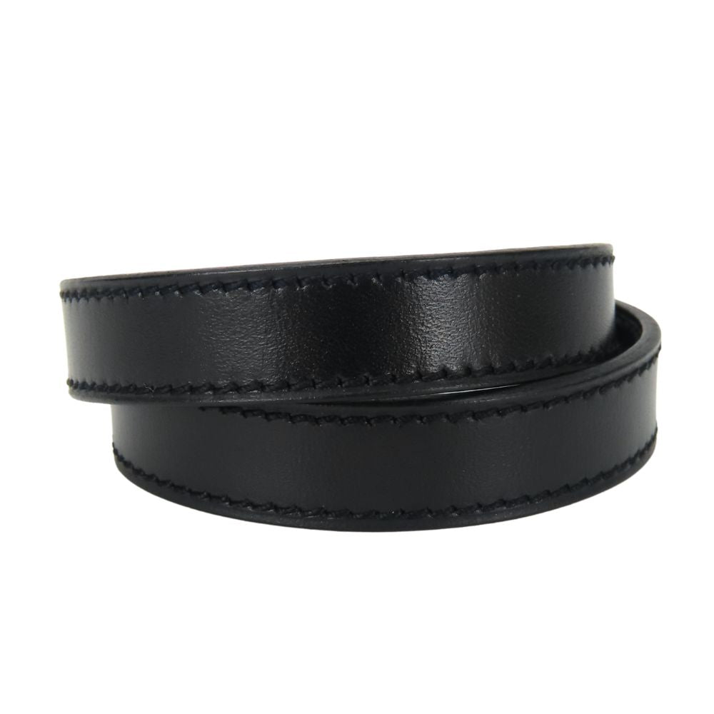 HERMES bracelet leather black Kelly Women