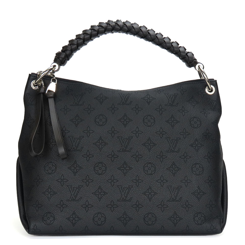 LOUIS VUITTON Shoulder Bag M56073 Monogram Mahina black Beauvre Hobo