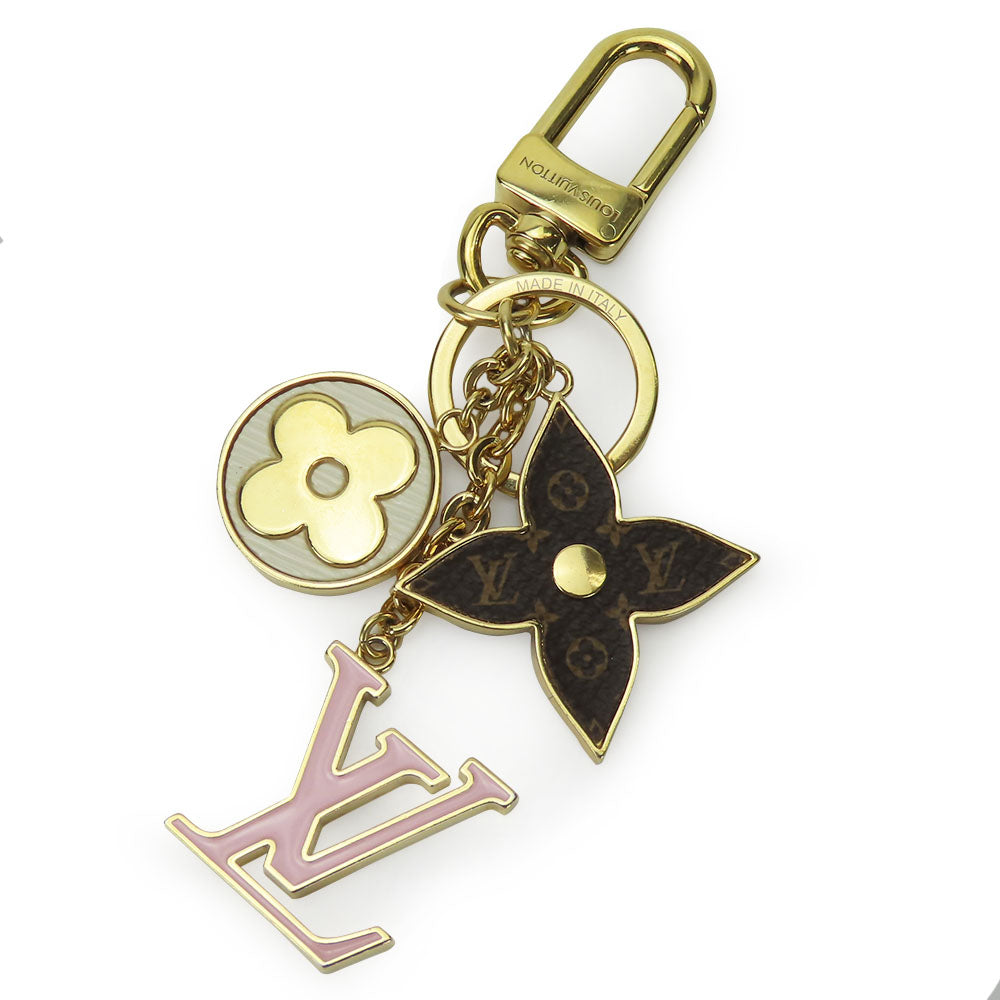 LOUIS VUITTON key ring M01187 Monogram Brown LV signature Spring street