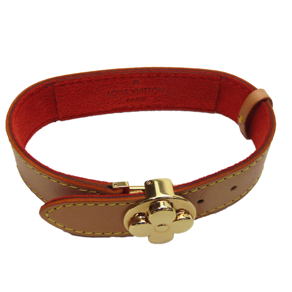 LOUIS VUITTON bracelet M64448 Nume leather beige Good Luck Bless
