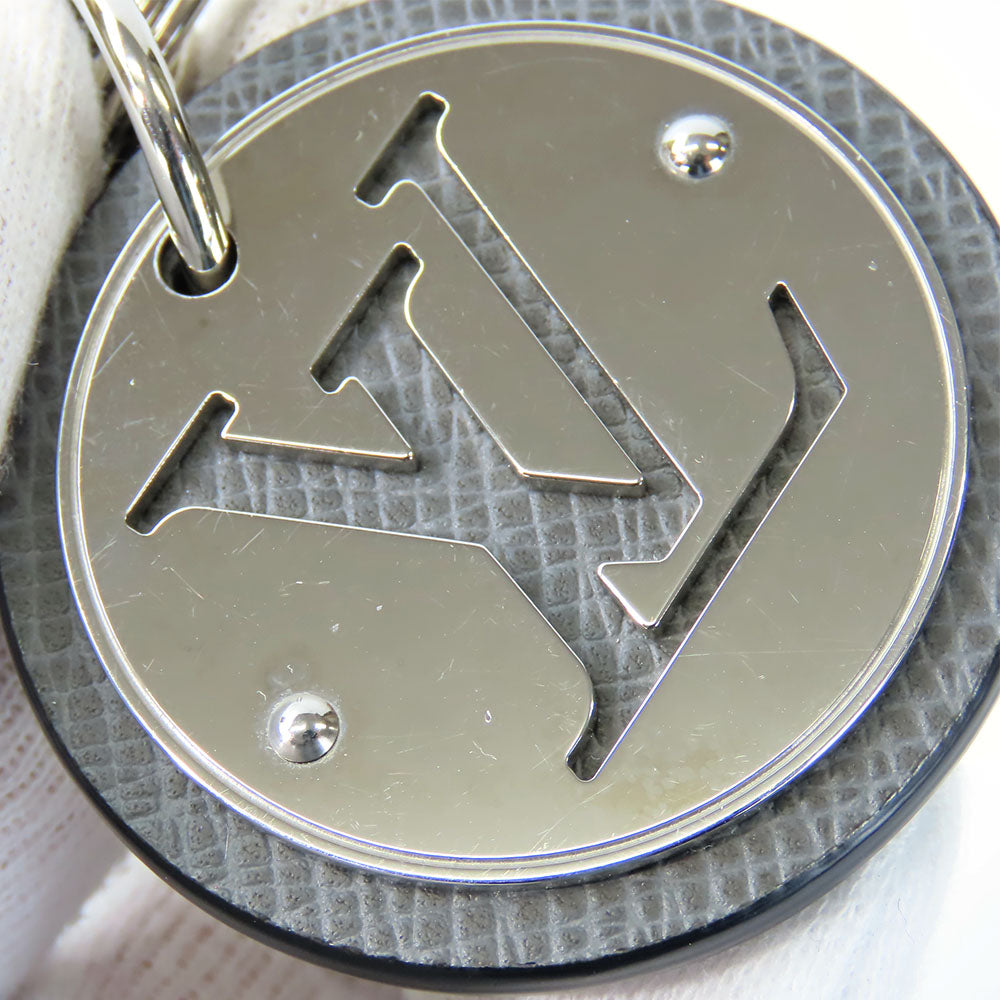 LOUIS VUITTON key ring M00477 Taiga gray Portocre LV Circle