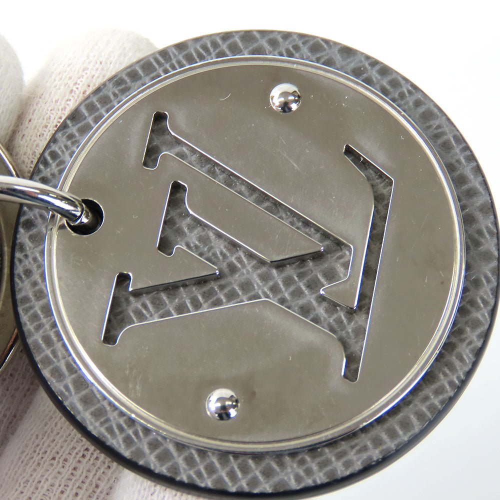 LOUIS VUITTON key ring M00477 Taiga gray Portocre LV Circle