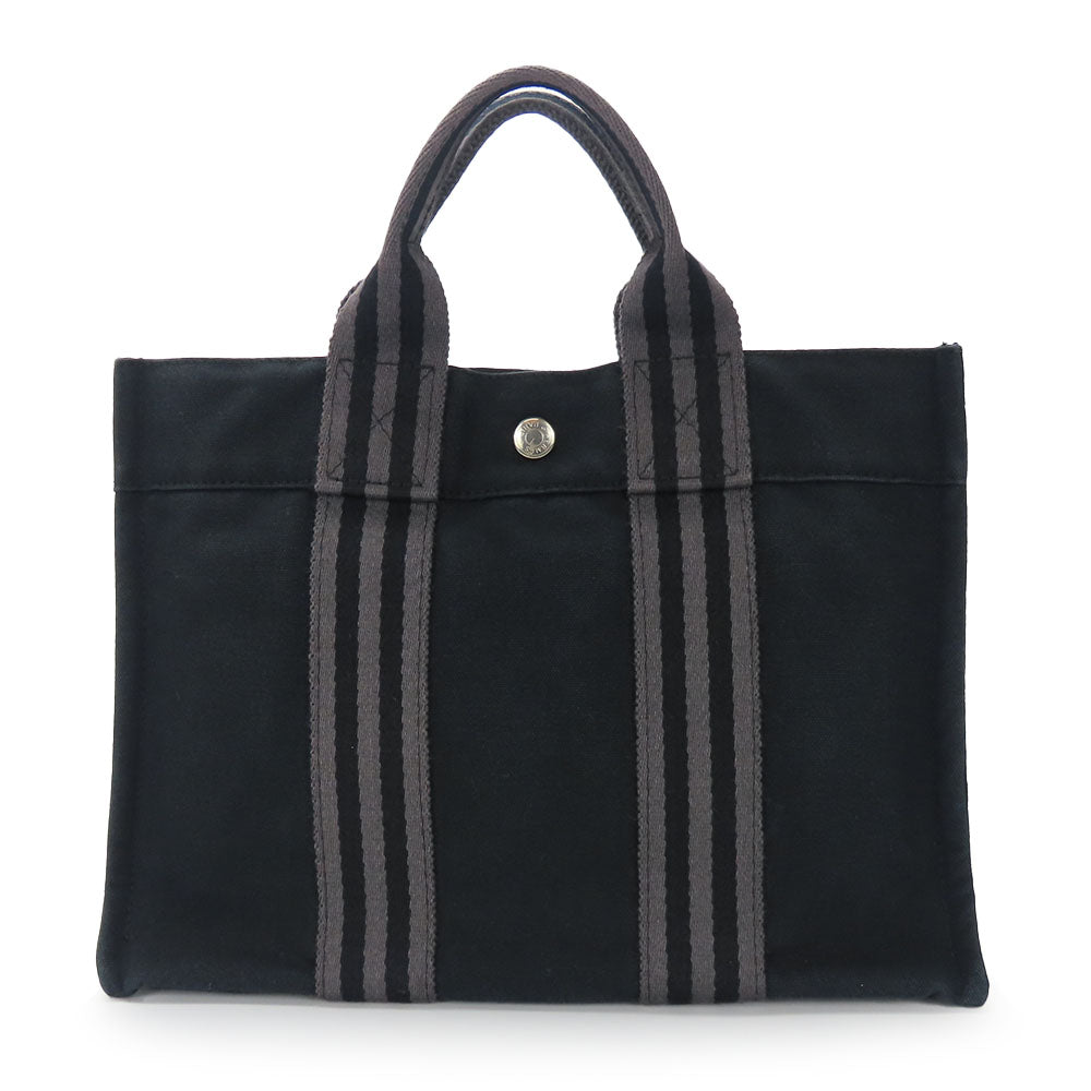 HERMES Handbag canvas black Fool ToePM unisex(Unisex)