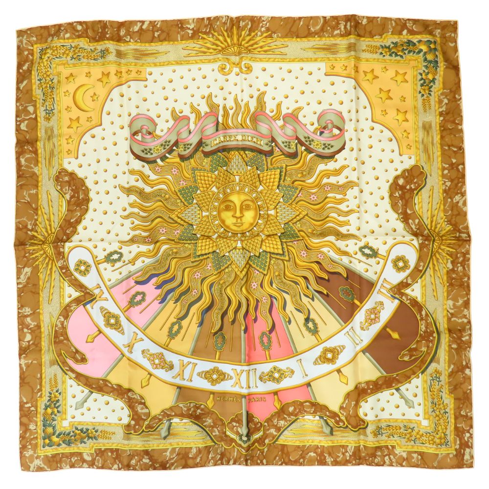 HERMES scarf silk Brown type Carre90 Women