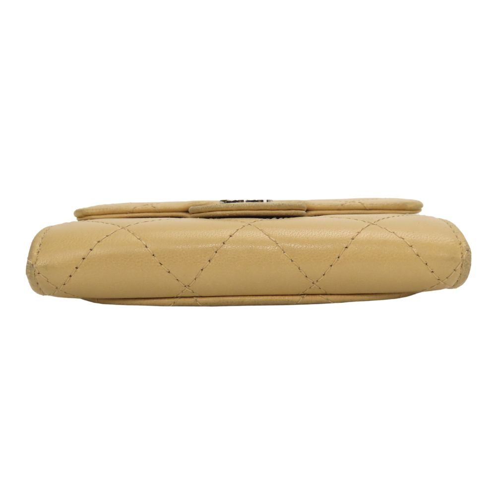 CHANEL Coin case lambskin beige Timeless classic Women