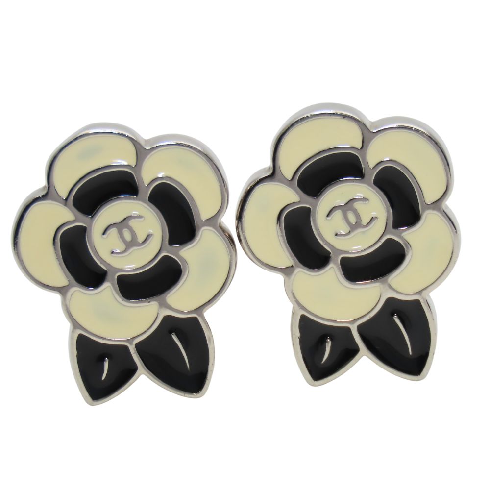 CHANEL Earring metal Silver COCO Mark Women
