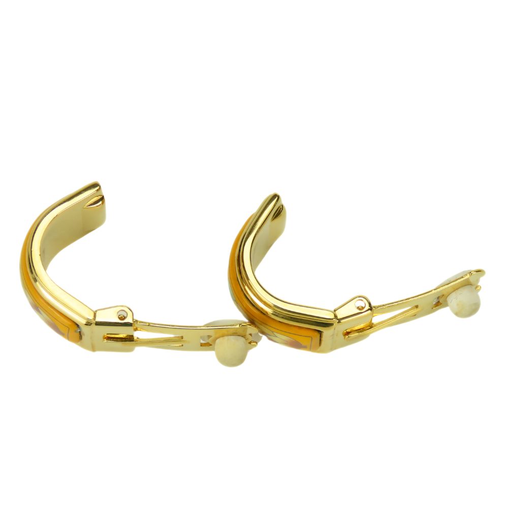 HERMES Earring metal yellow Emile Women