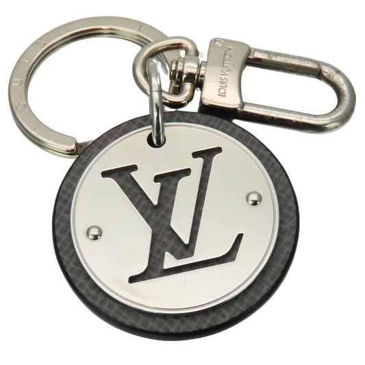 LOUIS VUITTON key ring M00477 Metal, Leather Silver Portocle LV Circle unisex(Unisex)