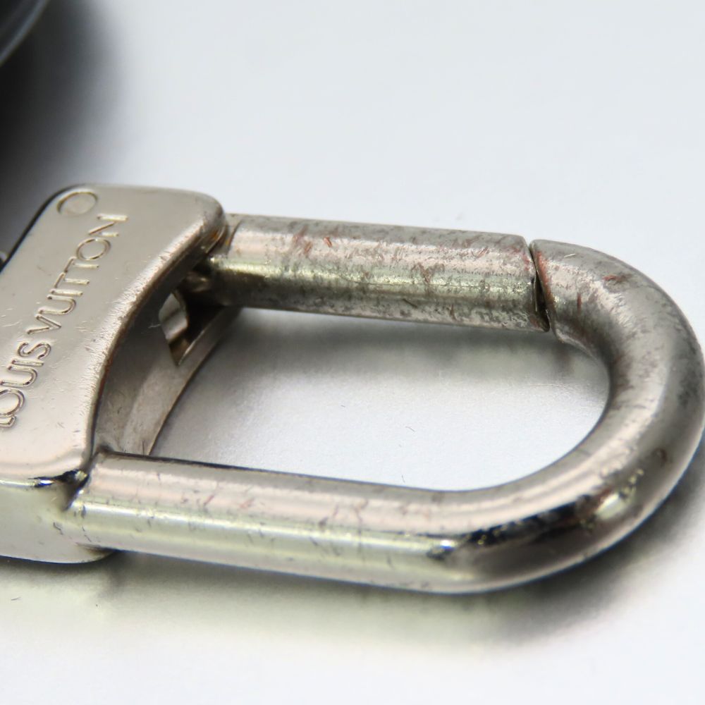 LOUIS VUITTON key ring M00477 Metal, Leather Silver Portocle LV Circle unisex(Unisex)