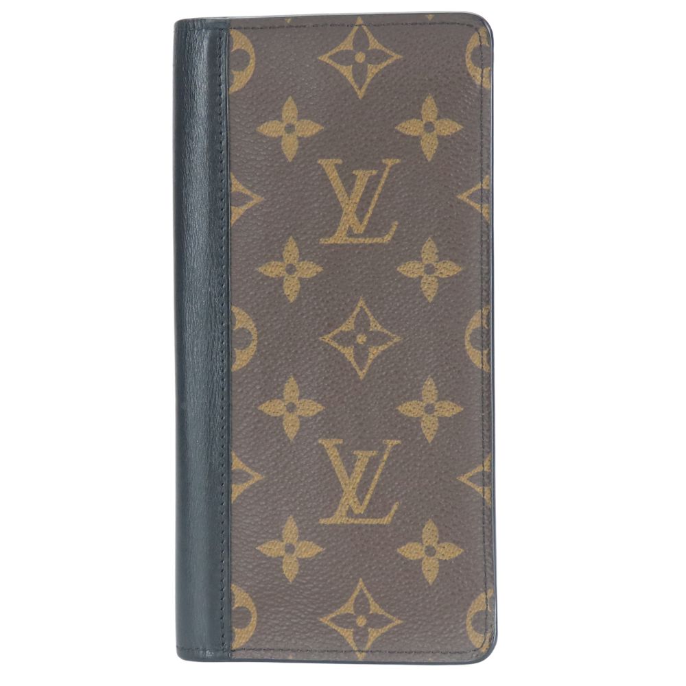 LOUIS VUITTON Long Wallet Purse M93800 Monogram macacer Brown Portefeuille Tanon mens