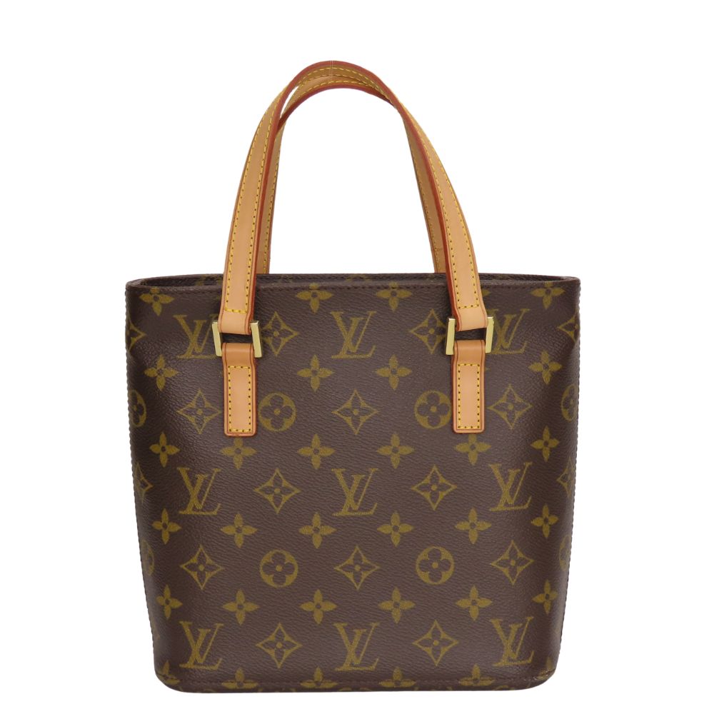 LOUIS VUITTON Handbag M51172 Monogram, Tanned Leather Brown Vavan PM Women