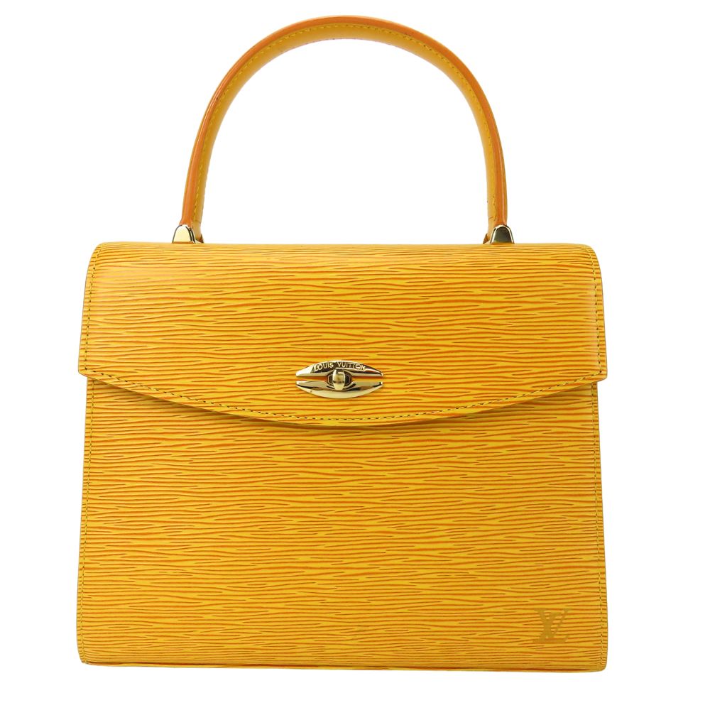 LOUIS VUITTON Handbag M52379 Epi Leather yellow Malesherbes