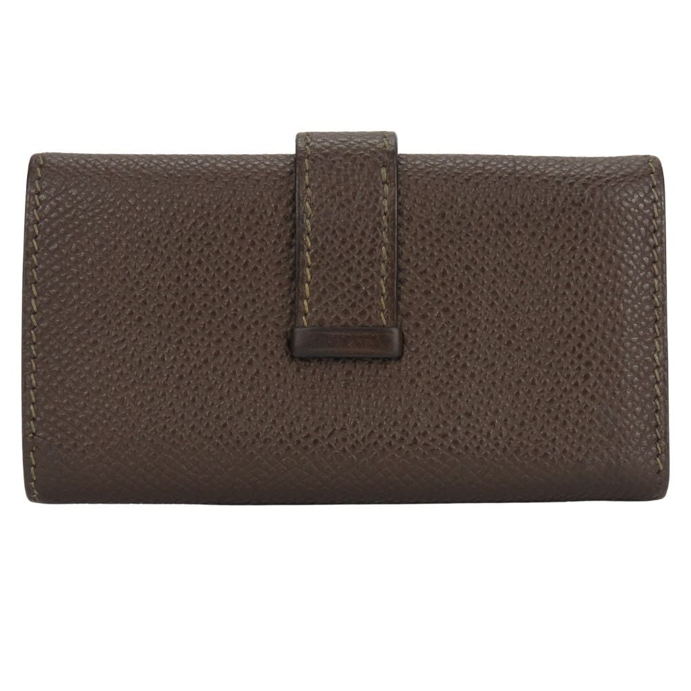HERMES Key case Key holder  Epsom Dark brown Bean unisex(Unisex)