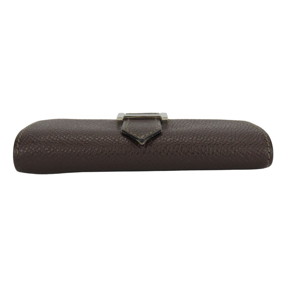 HERMES Key case Key holder  Epsom Dark brown Bean unisex(Unisex)