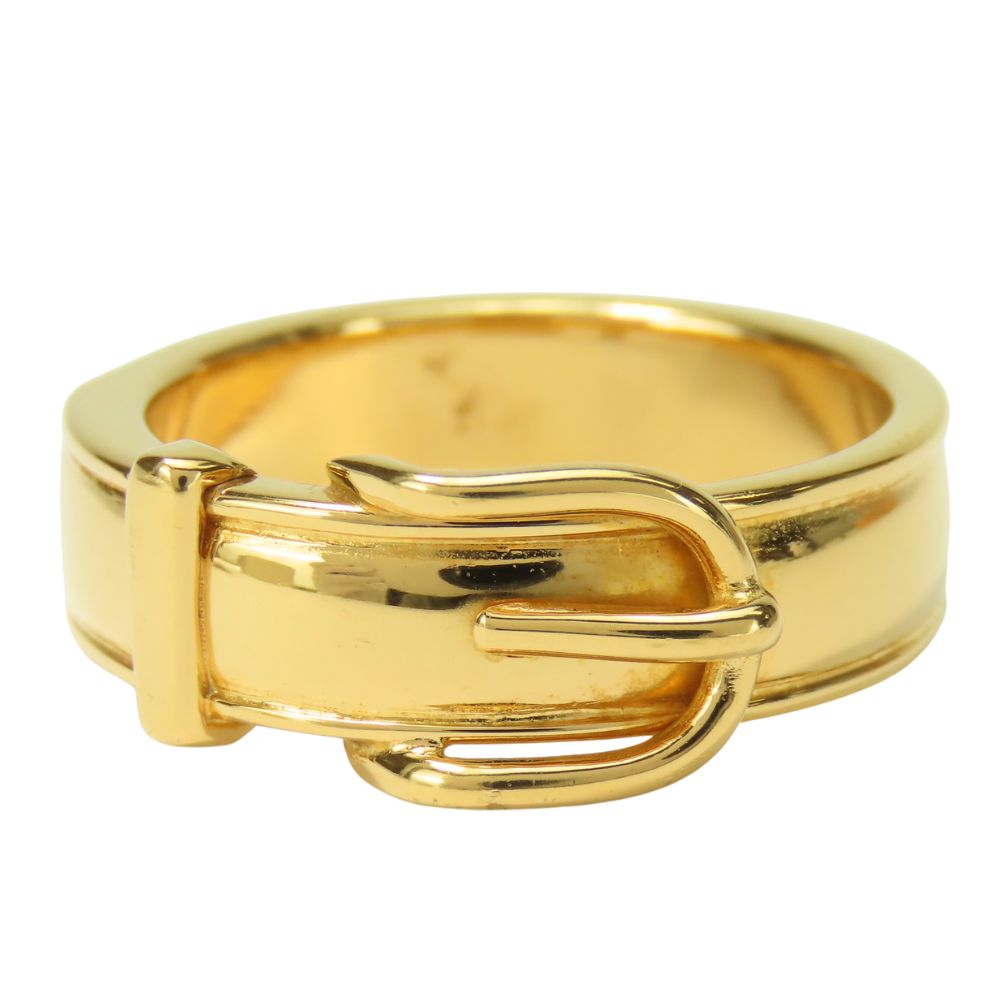 HERMES Scarf ring metal gold Saintur Women