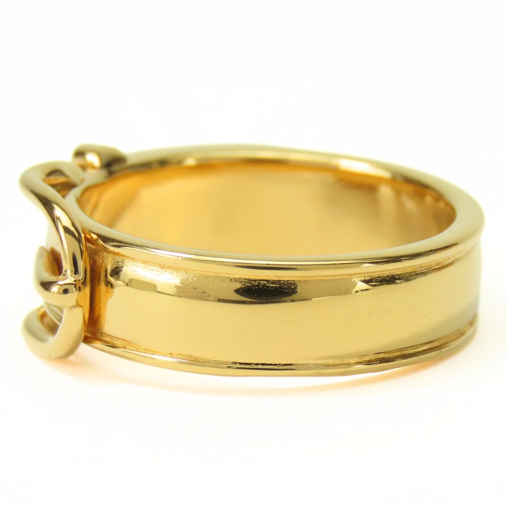 HERMES Scarf ring metal gold Saintur Women