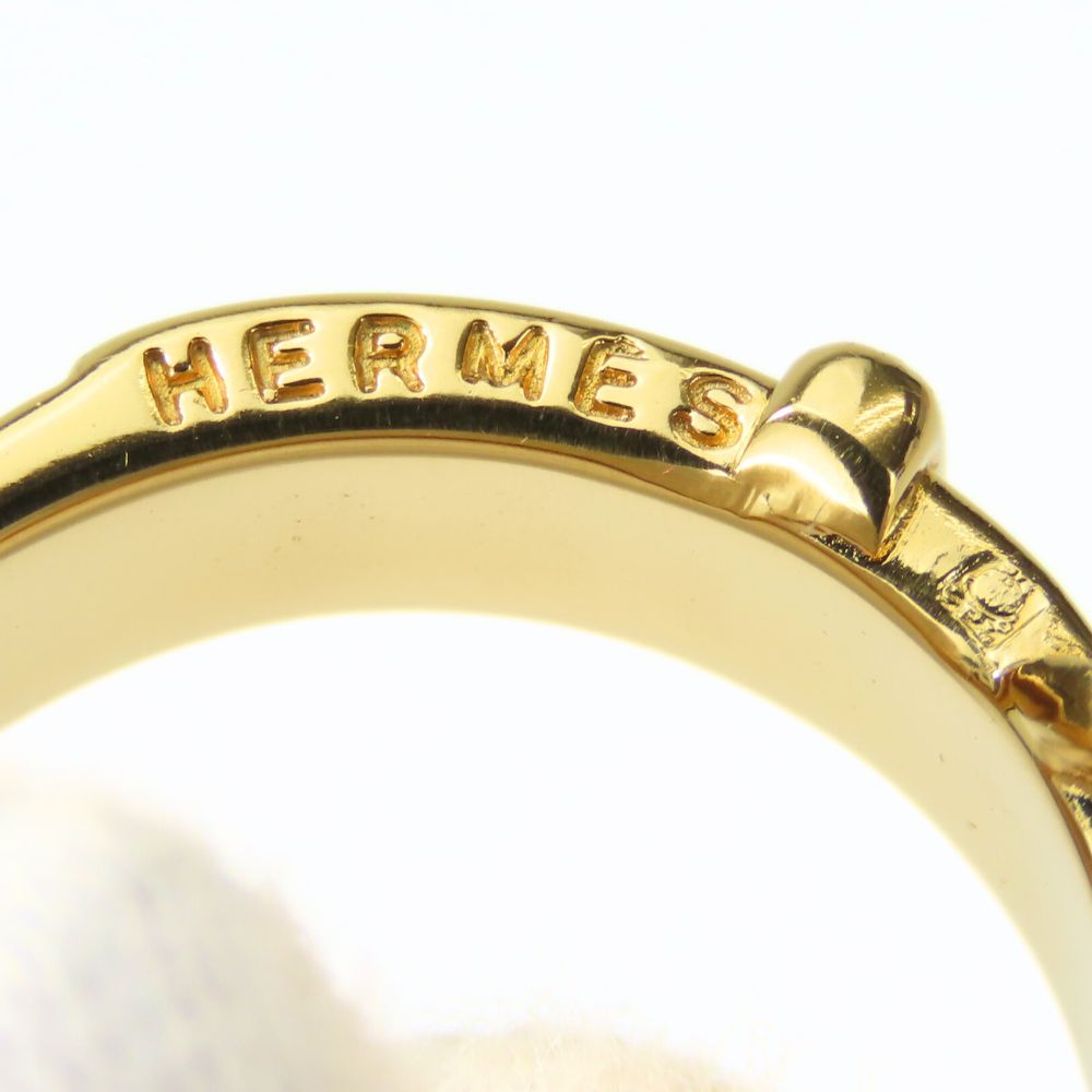 HERMES Scarf ring metal gold Saintur Women