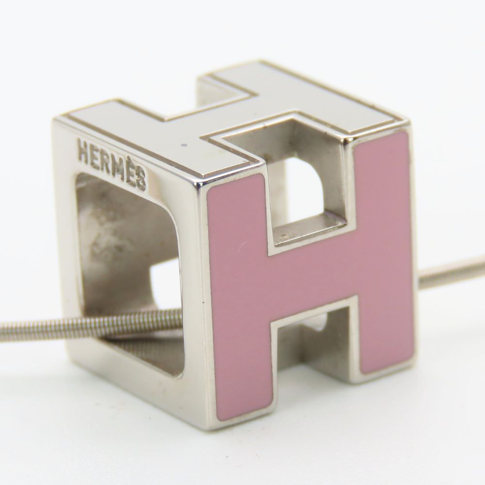 HERMES Necklace metal pink Cardue Ash Women
